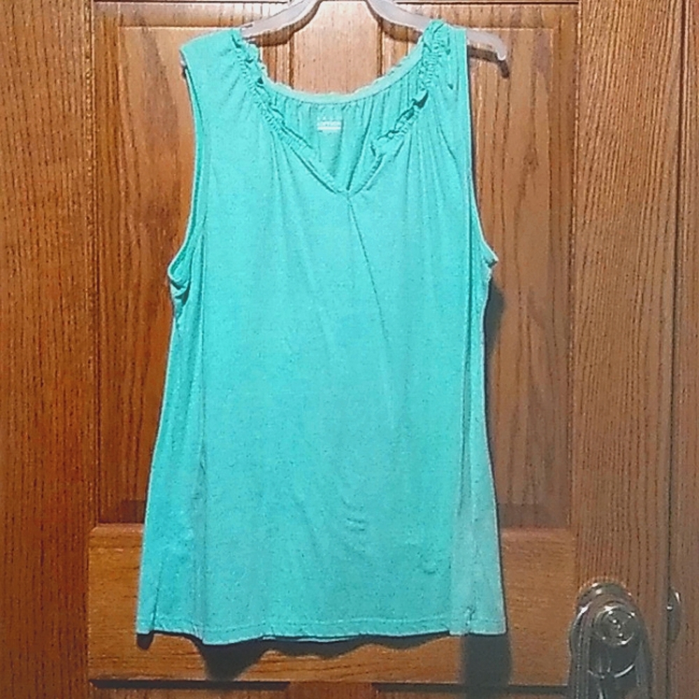Dressy blue tank top